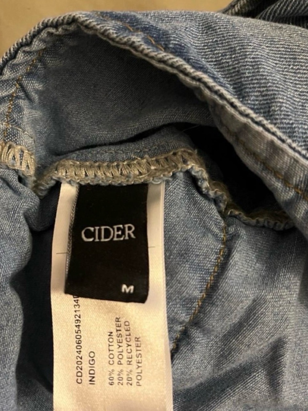 Cider Medium Ruffle Mini Denim Shorts Blue Cheeky Mid Rise Back Zip - Picture 3 of 5